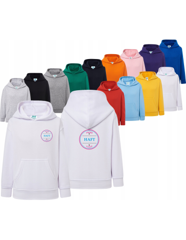 BLUZA dziecięca unisex dresowa HAFT LOGO NAPIS GRAFIKA reklamowa 20 szt
