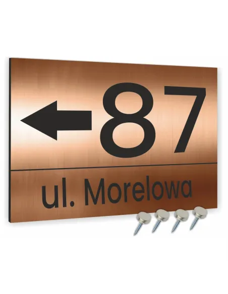 Cyfry na Dom Numer 30x40cm Domu Miedz Aluminium Dibond