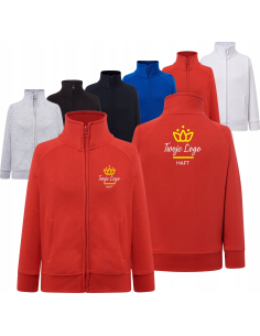 BLUZA dziecięca unisex bez kaptura HAFT LOGO NAPIS GRAFIKA reklamowa 5 szt