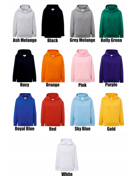 BLUZA dziecięca unisex dresowa HAFT LOGO NAPIS GRAFIKA reklamowa 20 szt