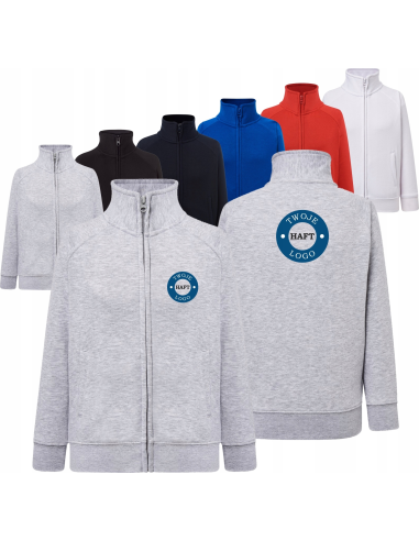 BLUZA dziecięca unisex bez kaptura HAFT LOGO NAPIS GRAFIKA reklamowa 20 szt