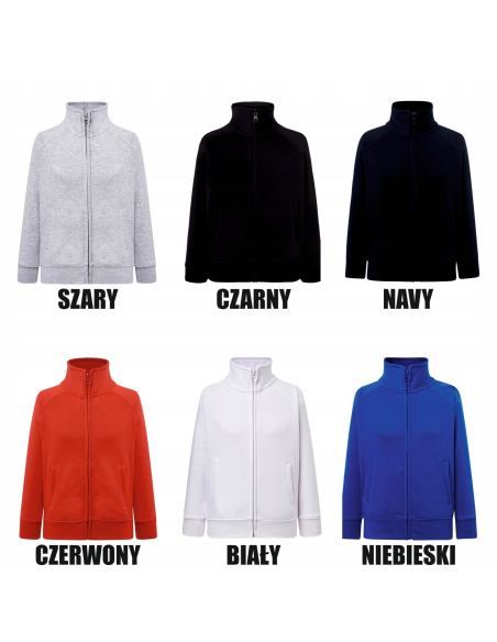 BLUZA dziecięca unisex bez kaptura HAFT LOGO NAPIS GRAFIKA reklamowa 5 szt