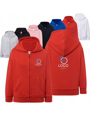 BLUZA dziecięca unisex z kapturem HAFT LOGO NAPIS GRAFIKA reklamowa 20 szt