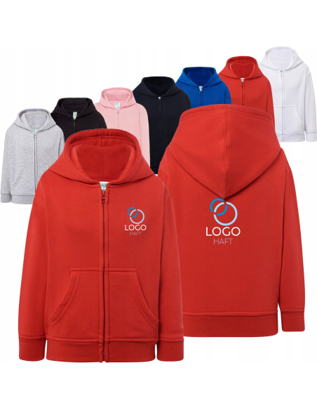BLUZA dziecięca unisex z kapturem HAFT LOGO NAPIS GRAFIKA reklamowa 20 szt