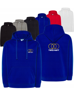 BLUZA męska z kapturem TWÓJ HAFT LOGO NAPIS GRAFIKA reklamowa firmowa