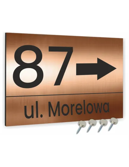 Tabliczka 40x30cm Numer Budynek Dom Aluminium Miedziane