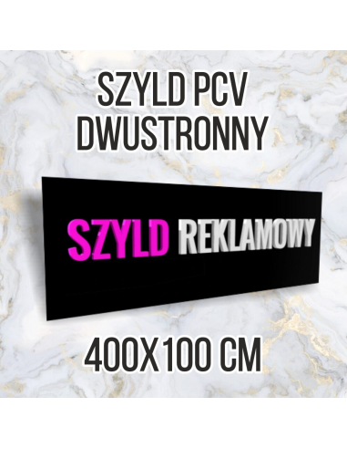 Tablica Reklamowa Szyld PCV 400x100 Dwustronny – Tablice