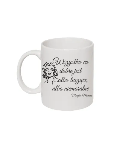 Kubek z Nadrukiem Cytat Marylin Monroe Kubki z Cytatami