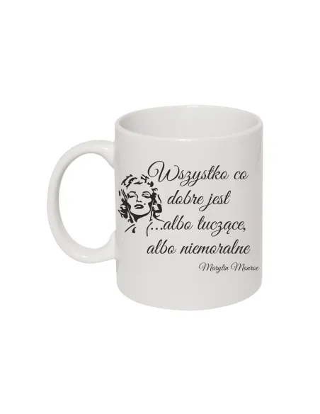 Kubek z Nadrukiem Cytat Marylin Monroe Kubki z Cytatami