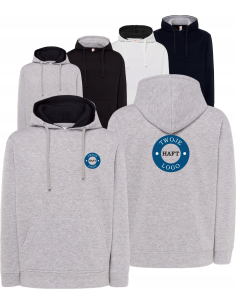 BLUZA męska z kontrastowym kapturem TWÓJ HAFT LOGO GRAFIKA firmowa