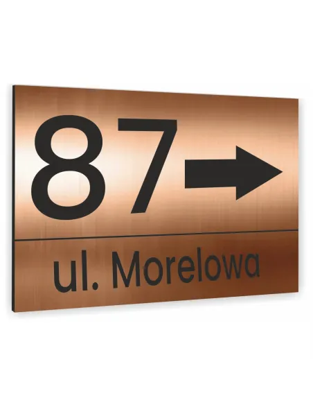Tabliczka 40x30cm Numer Budynek Dom Aluminium Miedziane