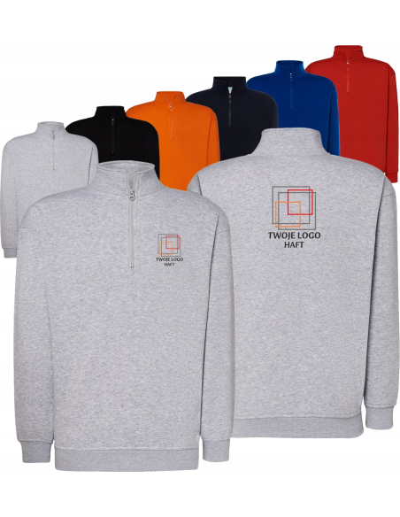 BLUZA męska z półzamkiem kołnierzem TWÓJ HAFT LOGO GRAFIKA reklamowa 5 szt