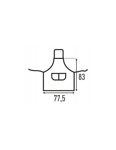FARTUCH unisex z TWOIM HAFTEM LOGO GRAFIKA firmowy reklamowy 20 szt