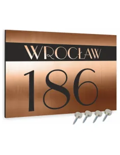 Tabliczka Adresowa Aluminiowa Miedziana 40x30 cm Dibond