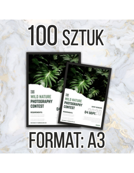 Plakaty A3 100 sztuk Projekt Gratis Szybki Druk Plakatów