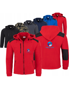 Bluza polarowa z kapturem TWÓJ HAFT LOGO NAPIS firmowa reklamowa 5 sztuk