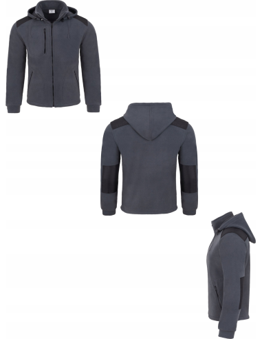 Bluza polarowa z kapturem TWÓJ HAFT LOGO NAPIS firmowa reklamowa 10 sztuk