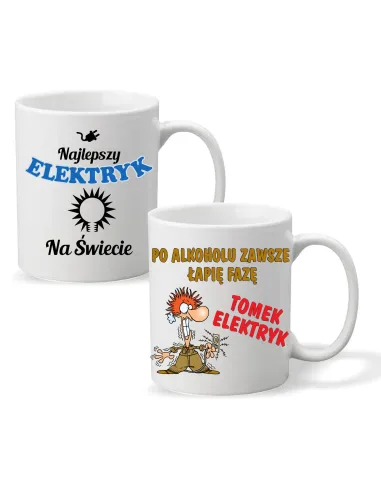 Foto Kubek Nadrukiem Prezent Elektryka Personalizowany