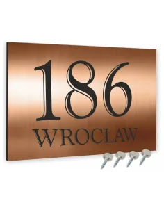 Tabliczka 40x30cm Numer Budynek Dom Aluminium Miedziana