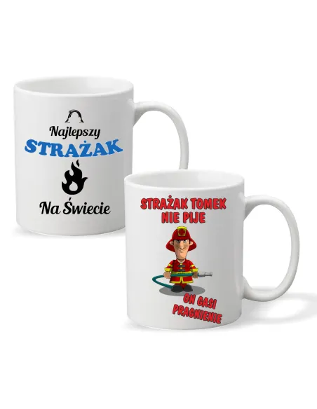 Foto Kubek Nadrukiem Prezent Strażaka Personalizowany