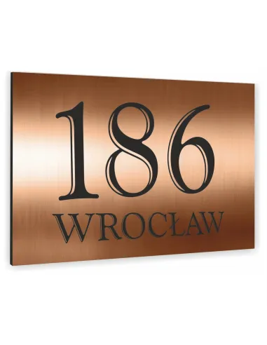 Tabliczka 40x30cm Numer Budynek Dom Aluminium Miedziana