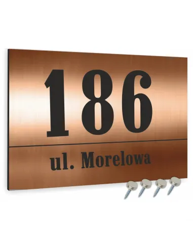 Tabliczka 40x30 cm – Adresowa Miedziana Dibond 40x30 cm