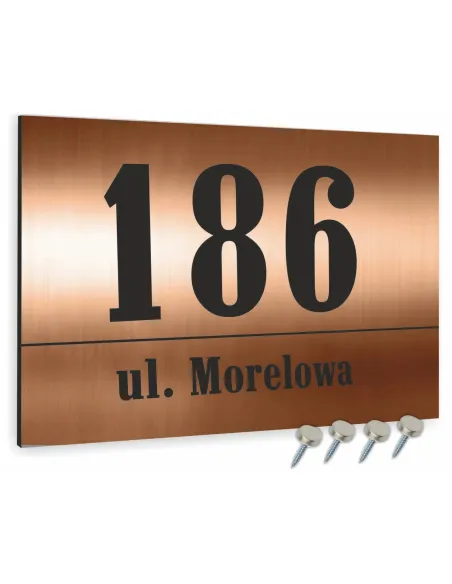 Tabliczka 40x30 cm – Adresowa Miedziana Dibond 40x30 cm