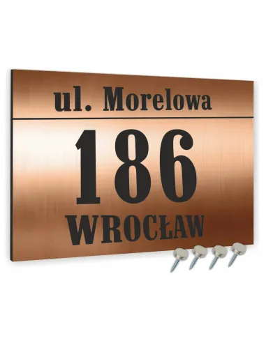 Tablica Adresowa 40x30cm Metalowa Nazwa Ulicy Aluminium
