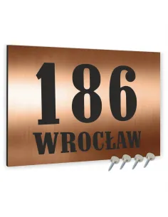 Tabliczka Tablica Adresowa Aluminiowa Miedziana 40x30 cm