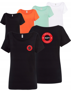 T-shirt damski koszulka TWÓJ WŁASNY HAFT LOGO firmowa reklamowa