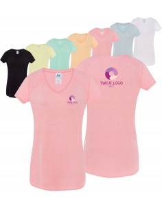Damski Tshirt rękawy typu reglan TWÓJ WŁASNY HAFT LOGO firmowa reklamowa