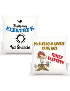 Foto Poduszka Śmieszny Prezent Elektryka Personalizowany
