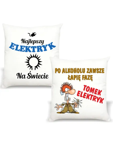 Foto Poduszka Śmieszny Prezent Elektryka Personalizowany