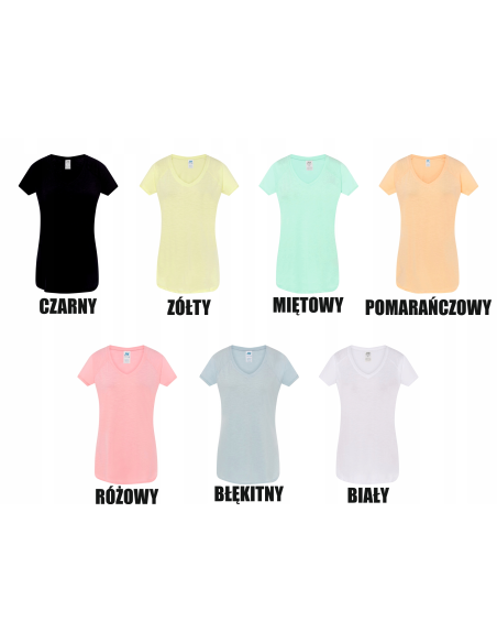 Damski T-shirt rękawy typu reglan TWÓJ HAFT LOGO firmowa reklamowa 5 szt
