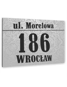 Tabliczka Adresowa Aluminiowa Kolorowy Nadruk Numer Domu