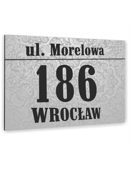 Tabliczka Adresowa Aluminiowa Kolorowy Nadruk Numer Domu