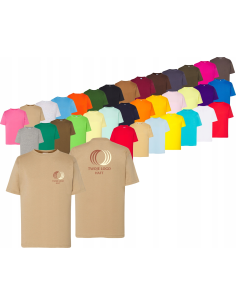 T-shirt dla dzieci z krótkimi rękawami TWÓJ HAFT LOGO firmowa reklamowa