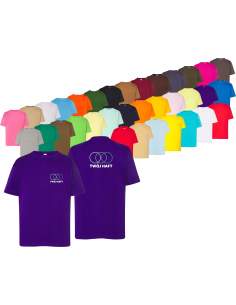 T-shirt dla dzieci krótki rękaw TWÓJ HAFT LOGO firmowa reklamowa 5 szt
