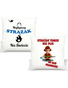 Foto Poduszka Śmieszny Prezent Strażaka Personalizowany