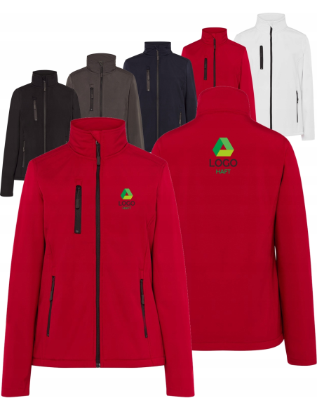 Kurtka softshell dla kobiet TWÓJ HAFT LOGO NAPIS firmowa reklamowa 10 sztuk