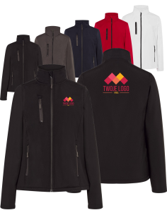 Kurtka softshell dla kobiet TWÓJ HAFT LOGO NAPIS firmowa reklamowa 20 sztuk