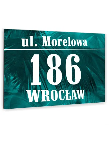 Numer na Budynek Dom Tabliczka Aluminium 3D z Kolorowymi