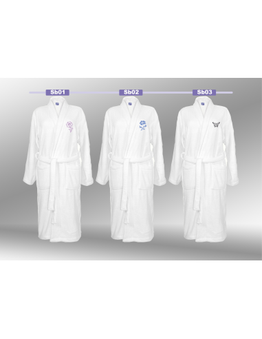 SZLAFROK BIAŁY Z HAFTEM rozmiar L unisex DUŻO WZORÓW personalizacja
