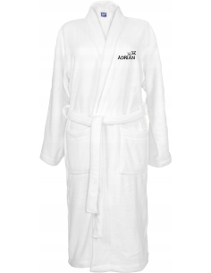 SZLAFROK BIAŁY Z HAFTEM rozmiar 2XL unisex PREZENT z imieniem urodzinowy