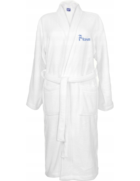 SZLAFROK BIAŁY Z HAFTEM rozmiar 2XL unisex PREZENT personalizacja IMIĘ
