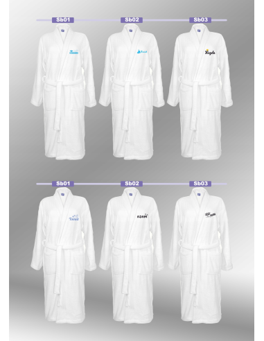 SZLAFROK BIAŁY Z HAFTEM rozmiar 2XL unisex PREZENT na ŚWIĘTA z imieniem