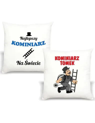 Śmieszny Prezent Foto Poduszka dla Kominiarza z Nadrukiem