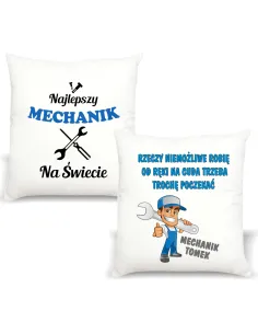 Foto Poduszka Śmieszny Prezent Mechanika Personalizowany