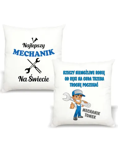 Foto Poduszka Śmieszny Prezent Mechanika Personalizowany