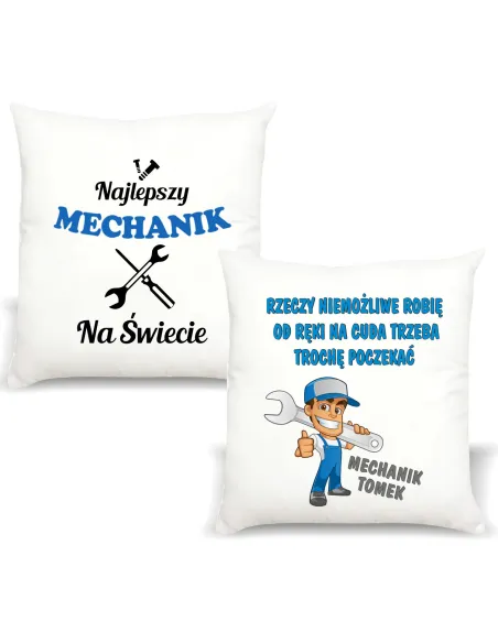 Foto Poduszka Śmieszny Prezent Mechanika Personalizowany